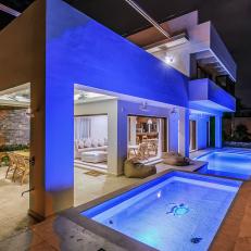 Modern Mansion With Bright, Mosaic Pools