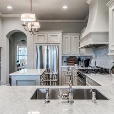 Transitional Kitchen Shines With Stainless Appliances