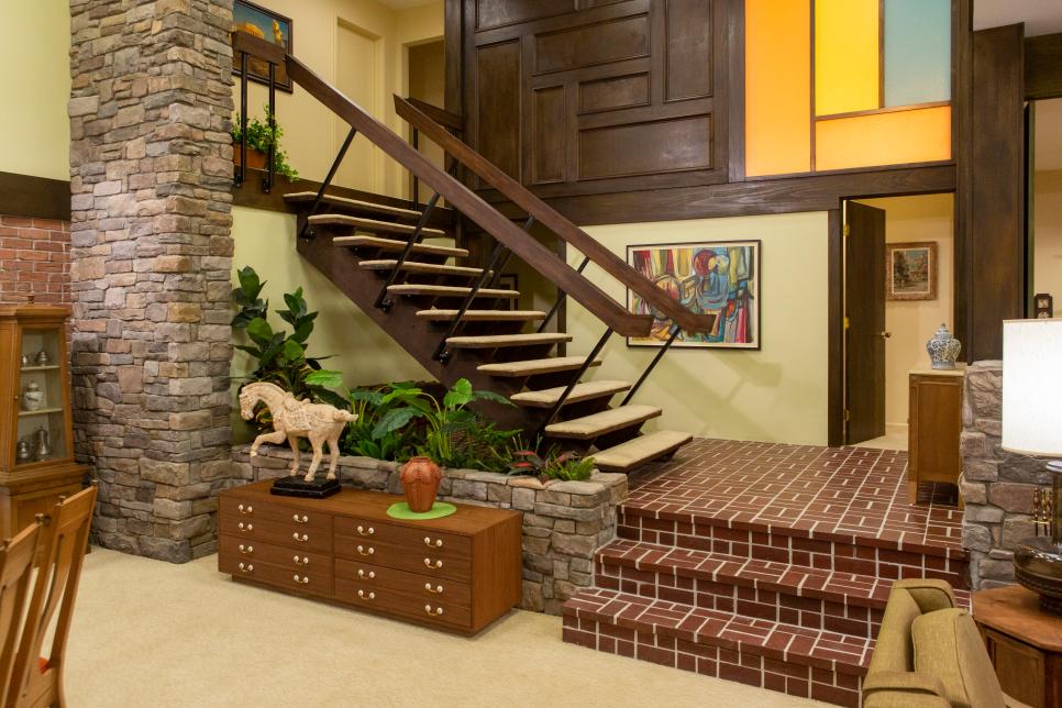 The Brady Bunch House Renovated Staircase