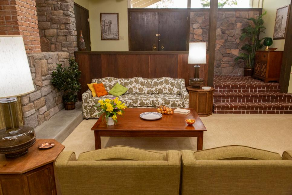 The Brady Bunch House Renovated Living Room