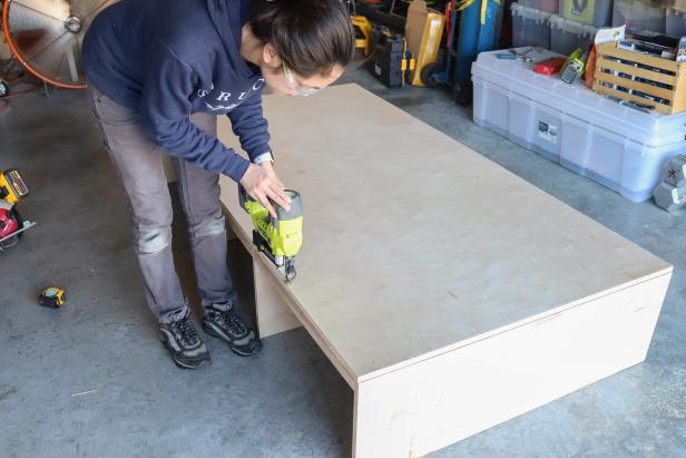 Attaching Plywood Platform to Bed