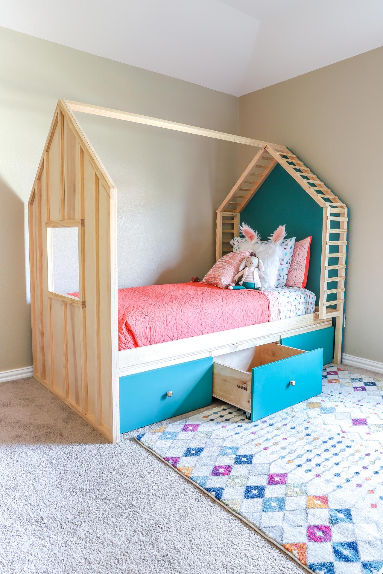 Children bed House Without Mattress 29 dimensions Kids Bed  Wooden bed