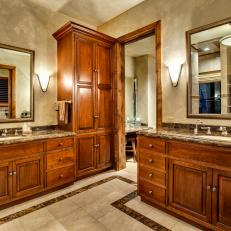 Brown Double Vanity Bathroom