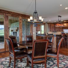 Craftsman Great Room Dining Area With Southwestern Flair