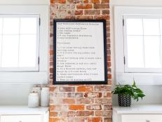 Put a cherished family recipe on display by transforming it into an inexpensive, farmhouse-inspired work of art.