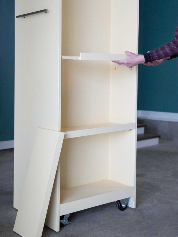 Diy Rolling Storage Shelves For The, Wooden Shelves On Wheels