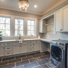 Laundry Room With Refrigerator