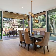 Neutral Contemporary Dining Room Brings Outdoors In 