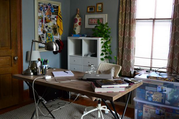 Messy Home Office Before Renovation