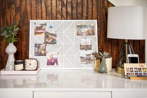 Magnetic Bulletin Board and Desktop Accessories on Desk