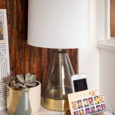 Table Lamp, Succulent Planter Adorn Desktop