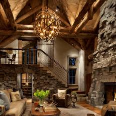 Grand Rustic Chic Great Room