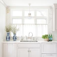 White Kitchen With Lettuces