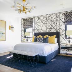 Modern Master Bedroom with Bold Accent Wall