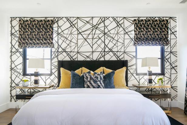 Modern Black and White Master Bedroom