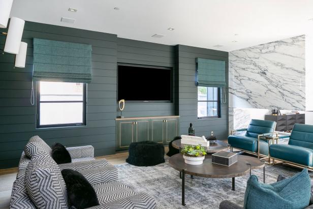 Modern Teal Living Room