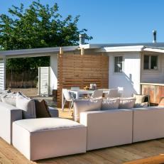 Deck With White Sectional