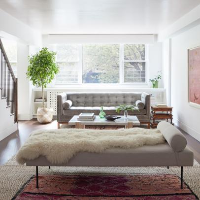 Contemporary Neutral Living Room With Chaise