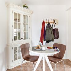 Cottage Breakfast Nook With Coat Hooks