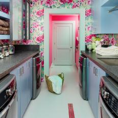 Laundry Room with Bold, Colorful Details