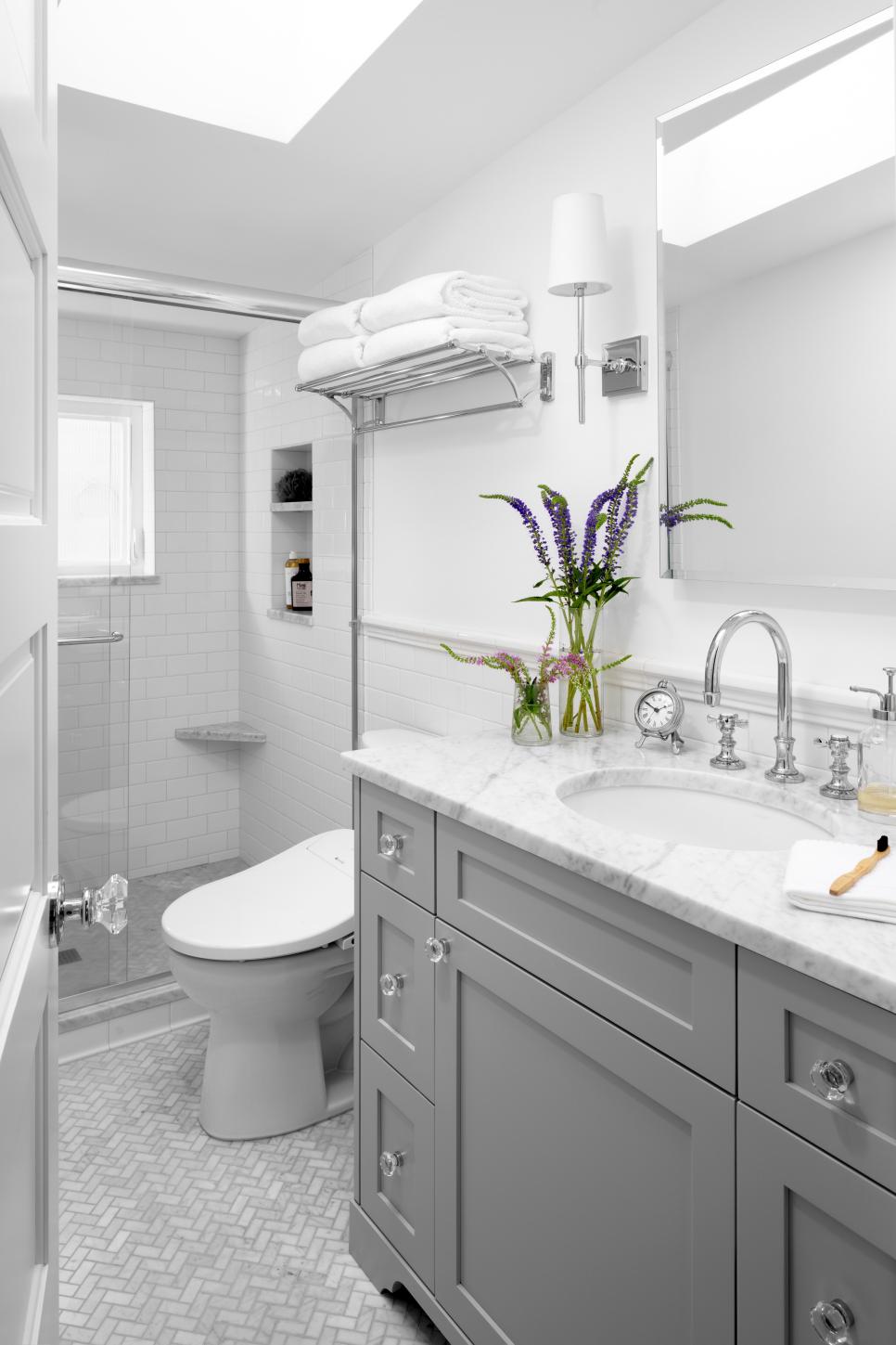 Gray And White Master Bathroom Hgtv