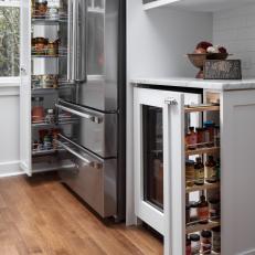 White Kitchen With Pull-Out Shelving