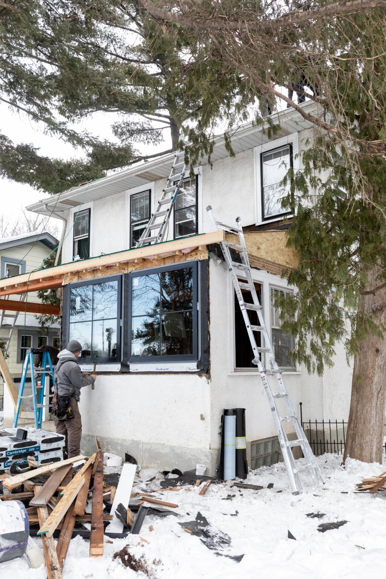 HGTV Urban Oasis 2019 located in Minneapolis, Minnesota is under construction.

Pictured is the front exterior of the home.
