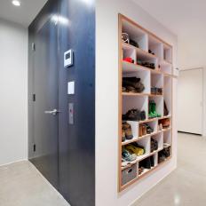 Townhouse Entry With Built-In Storage