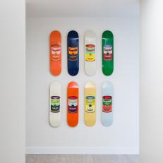 Contemporary Skateboard Art Wall