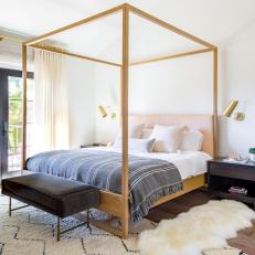 Contemporary Bedroom With Canopy Bed