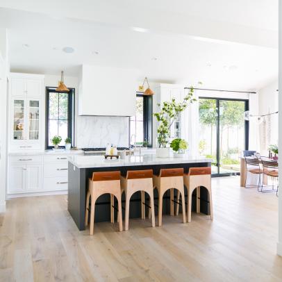 Neutral Open Plan Kitchen and Firewood