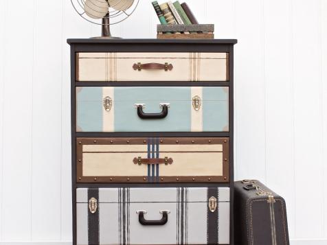 How to Paint a Dresser to Look Like a Stack of Suitcases