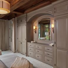 Neutral Traditional Master Bedroom With Drawers