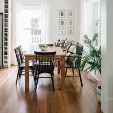 Country Dining Room With Black Chairs