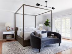 Transitional Bedroom With Canopy Bed
