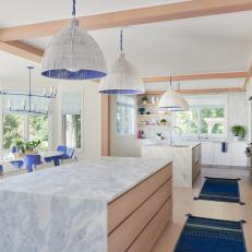 Neutral, Contemporary Kitchen with Two Islands