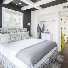 Black Master Bedroom With Shiplap