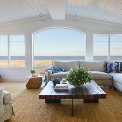Third-Floor Living Room Offers Sweeping Views of Atlantic Ocean