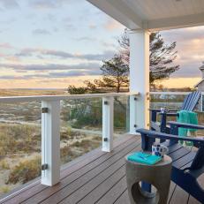 Beach House Balcony Offers Panoramic Views of Sand Dunes, Atlantic Ocean