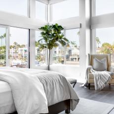 Transitional Bedroom With Harbor View