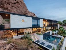 Contemporary Mountainside Home With Soaking Pool