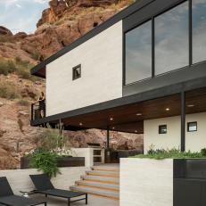 Multi-Layered Living Created With Cantilevered Second Story, Pool Terrace 