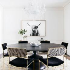 Modern Black-and-White Dining Room