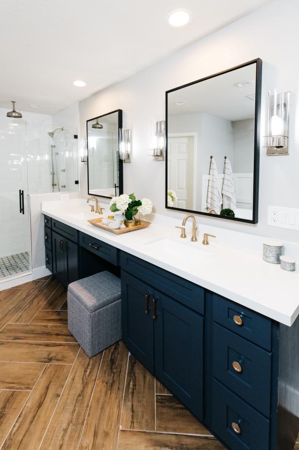 Relaxing Transitional Master Bathroom | HGTV