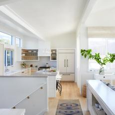 Scandinavian Open Plan Kitchen With Dormer Windows