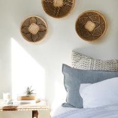 Baskets on Bedroom Wall