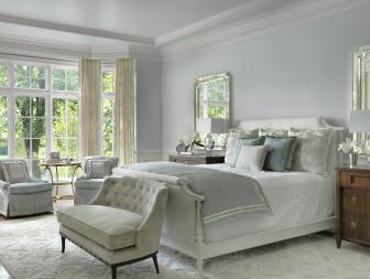 Gray Traditional Master Bedroom