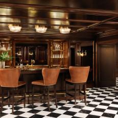 Traditional Bar With Checked Floor