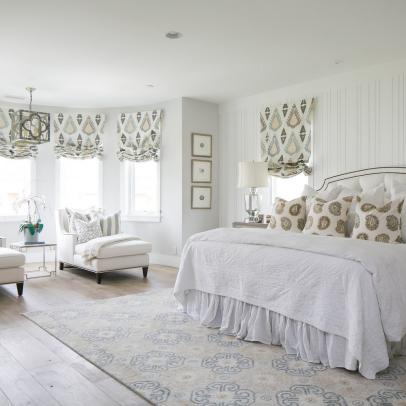White Bedroom With Paisley Pillows