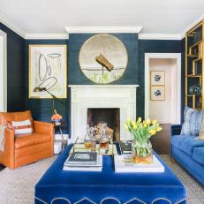 Living Room with Hues of Blue
